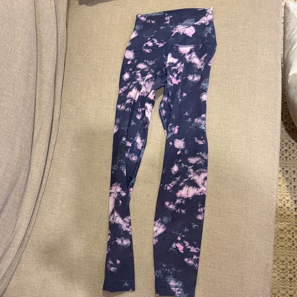 Kids Tie-Dye Leggings - Pink and Blue - Picture 1 of 4